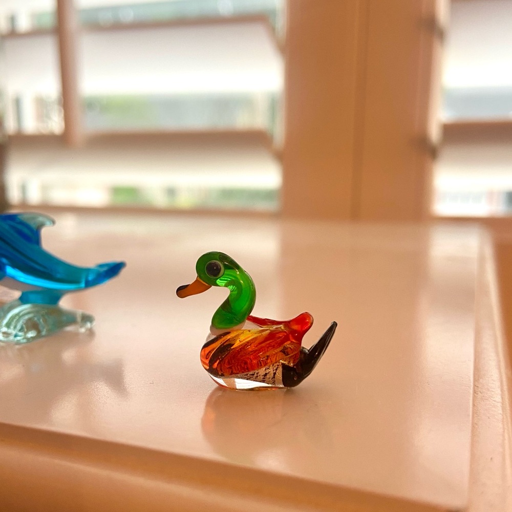 3/$20 Glass Blown Miniature Animals — Dolphin and Mallard Duck - Picture 5 of 5